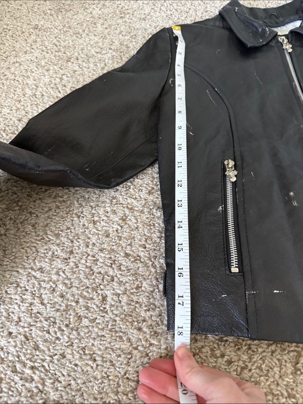 Wilsons Leather Black Studded The Who Graphic Moto Jacket - Picture 14 of 14